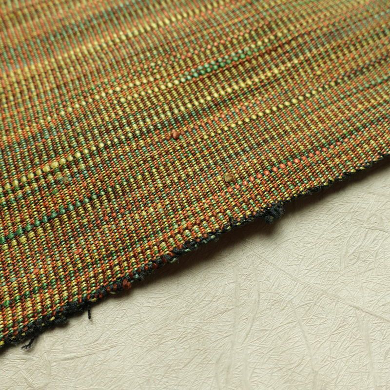 名古屋帯 全通柄 正絹 その他の柄 松葉仕立て 帯 黄・黄土色_画像12