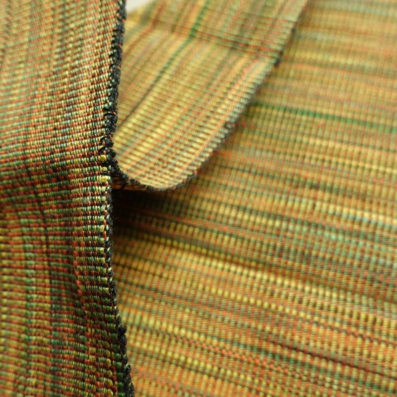 名古屋帯 全通柄 正絹 その他の柄 松葉仕立て 帯 黄・黄土色_画像16