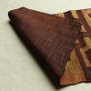名古屋帯 太鼓柄 正絹 幾何学柄・抽象柄 通し仕立て 帯 茶_画像9