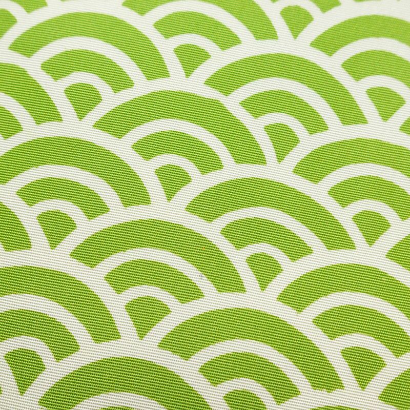 名古屋帯 全通柄 良品 正絹 青海波 流水・波柄 名古屋仕立て 帯 緑・うぐいす色_画像3