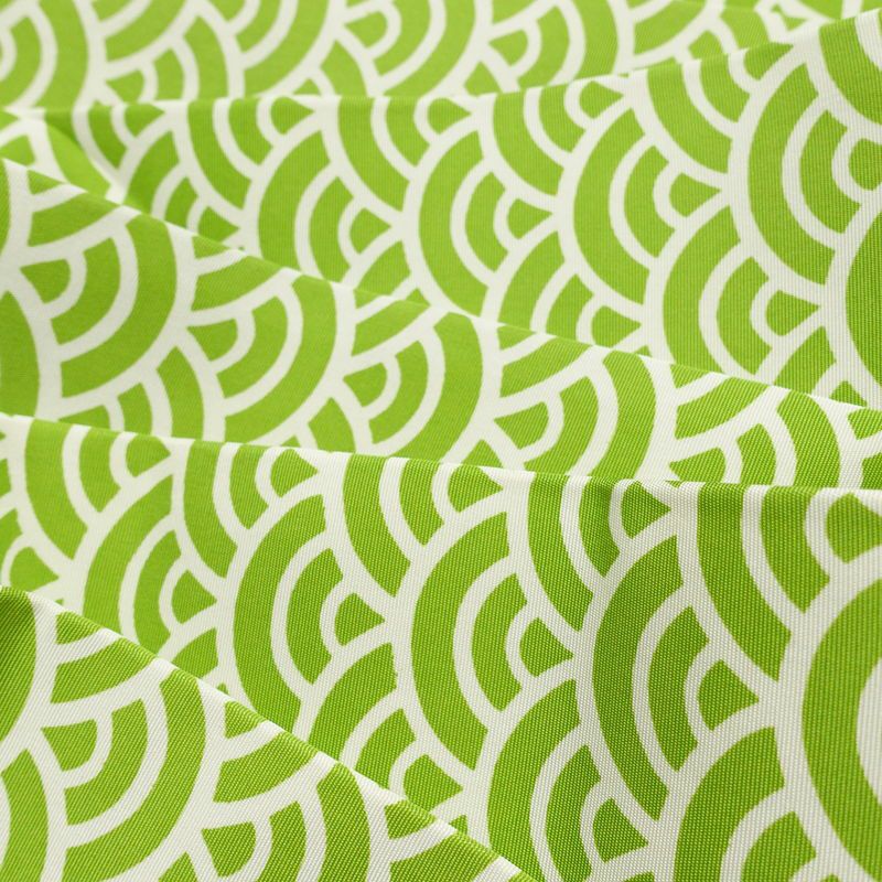 名古屋帯 全通柄 良品 正絹 青海波 流水・波柄 名古屋仕立て 帯 緑・うぐいす色_画像16