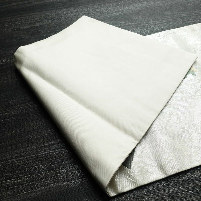 名古屋帯 六通柄 正絹 幾何学柄・抽象柄 名古屋仕立て 箔 帯 金・銀_画像8