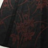 盛夏 良品 夏用 しつけ糸付き 正絹 花柄 単衣仕立て 身丈162.5cm 裄丈66.5cm 着物 黒_画像4