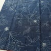 紬 良品 正絹 花柄 袷仕立て 身丈155.5cm 裄丈63cm 着物 青・紺_画像4
