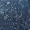 紬 良品 正絹 花柄 袷仕立て 身丈155.5cm 裄丈63cm 着物 青・紺_画像6