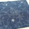 紬 良品 正絹 花柄 袷仕立て 身丈155.5cm 裄丈63cm 着物 青・紺_画像13