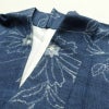 紬 良品 正絹 花柄 袷仕立て 身丈155.5cm 裄丈63cm 着物 青・紺_画像17