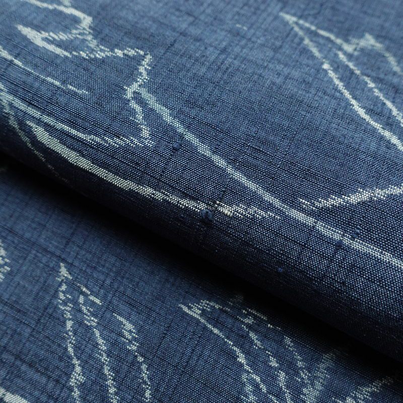 紬 良品 正絹 花柄 袷仕立て 身丈155.5cm 裄丈63cm 着物 青・紺_画像20