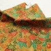小紋 縮緬 総柄 正絹 木の葉・植物柄 袷仕立て 身丈151.5cm 裄丈63cm 着物 黄・黄土色_画像16