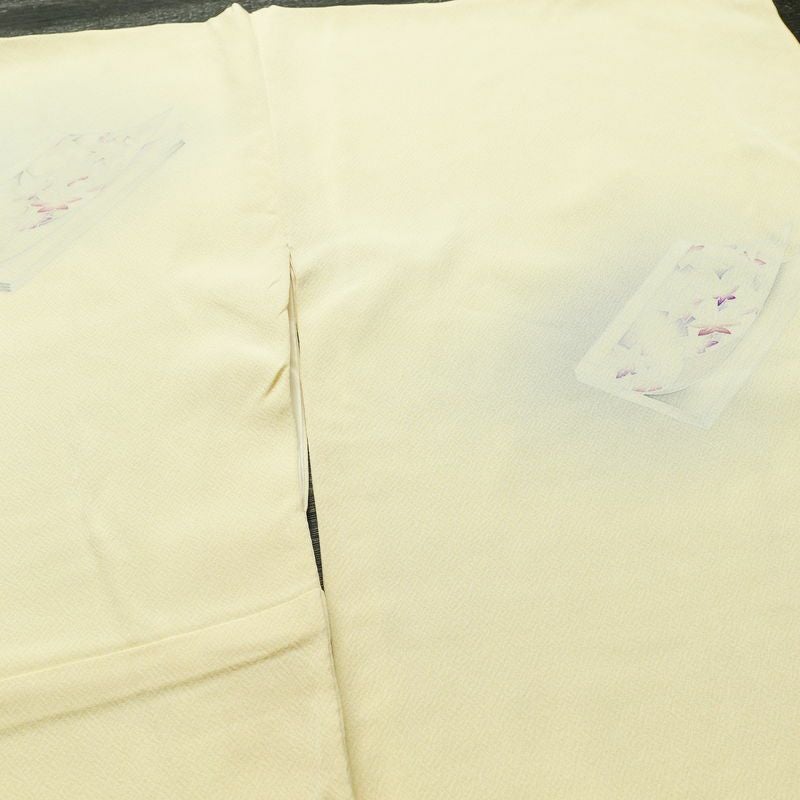 付け下げ 正絹 古典柄 袷仕立て 身丈168cm 裄丈69.5cm 刺繍 フォーマル 着物 クリーム_画像15