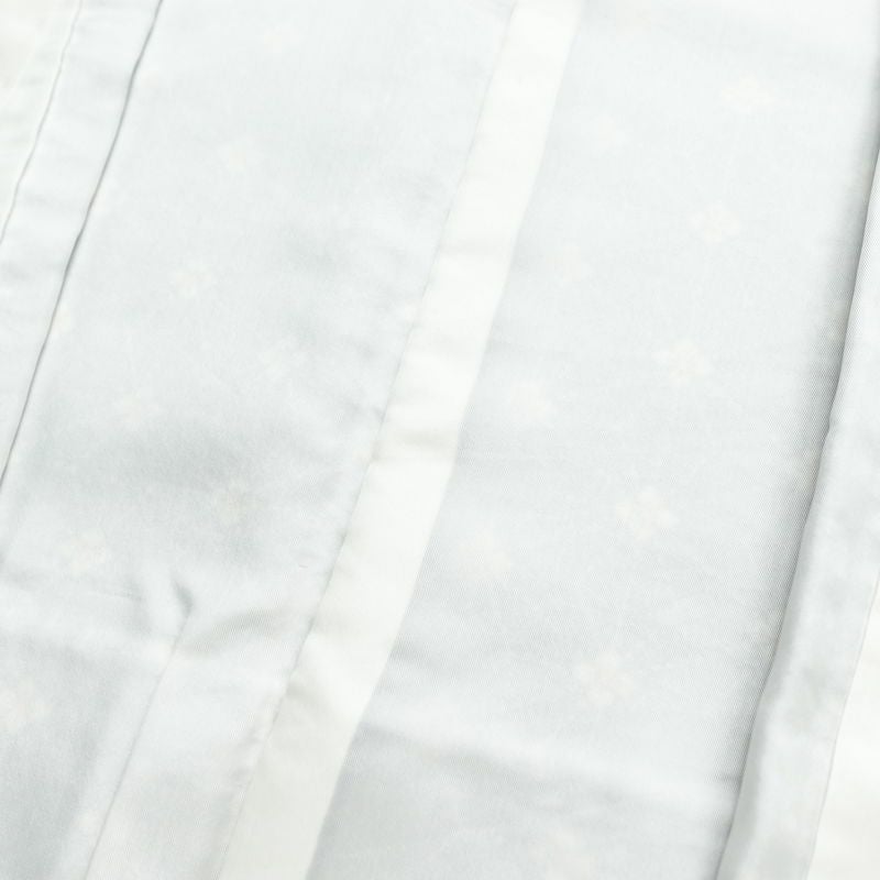 小紋 縮緬 正絹 麻の葉柄 袷仕立て 身丈147cm 裄丈62.5cm 着物 紫・藤色_画像18