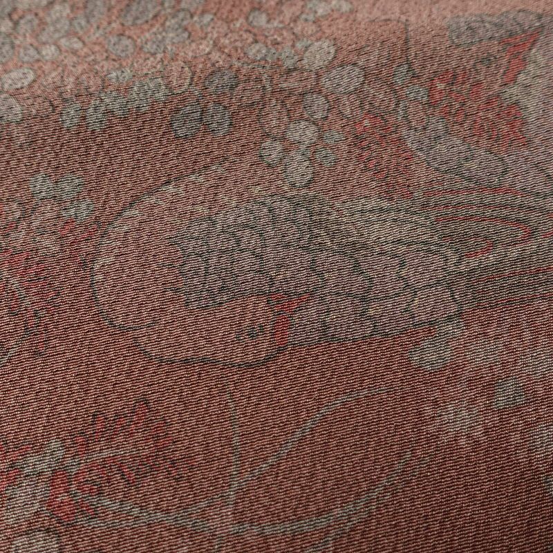 小紋 縮緬 正絹 人物・動物柄 袷仕立て 身丈159cm 裄丈64cm 着物 ピンク_画像7