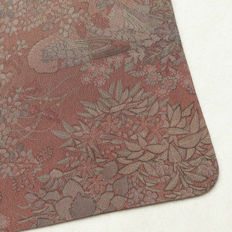 小紋 縮緬 正絹 人物・動物柄 袷仕立て 身丈159cm 裄丈64cm 着物 ピンク_画像15