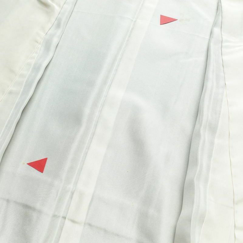 小紋 縮緬 正絹 幾何学柄・抽象柄 袷仕立て 身丈153cm 裄丈63cm 着物 青・紺_画像14