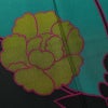 振袖 落款入り 草野一騎 縮緬 正絹 花柄 袷仕立て 身丈168cm 裄丈70.5cm フォーマル 二十歳 着物 緑・うぐいす色_画像9