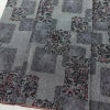 紬 正絹 木の葉・植物柄 袷仕立て 身丈159cm 裄丈66cm 着物 グレー_画像4