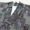 紬 正絹 木の葉・植物柄 袷仕立て 身丈159cm 裄丈66cm 着物 グレー_画像14