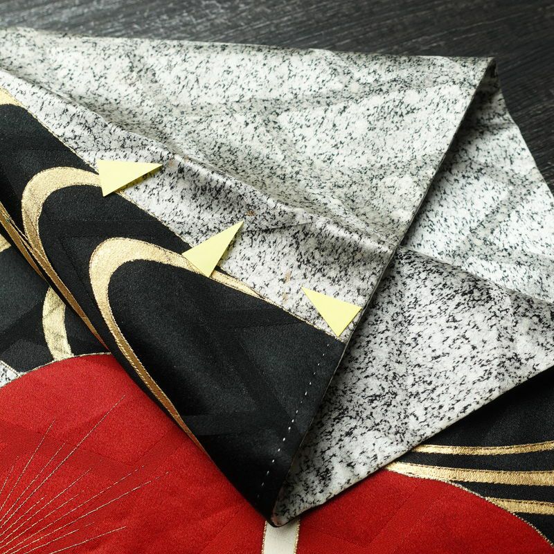 振袖 正絹 袷仕立て 身丈167cm 裄丈67cm 箔 金彩 フォーマル 着物 二十歳 グレー_画像15