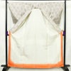 紬 しつけ糸付き 正絹 亀甲柄 袷仕立て 身丈163.5cm 裄丈65.5cm 着物 多色使い_画像3