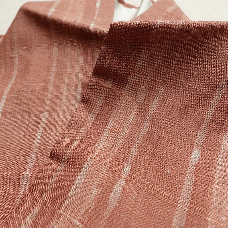 紬 正絹 縞柄・線柄 袷仕立て 身丈166cm 裄丈66.5cm 着物 ピンク_画像17