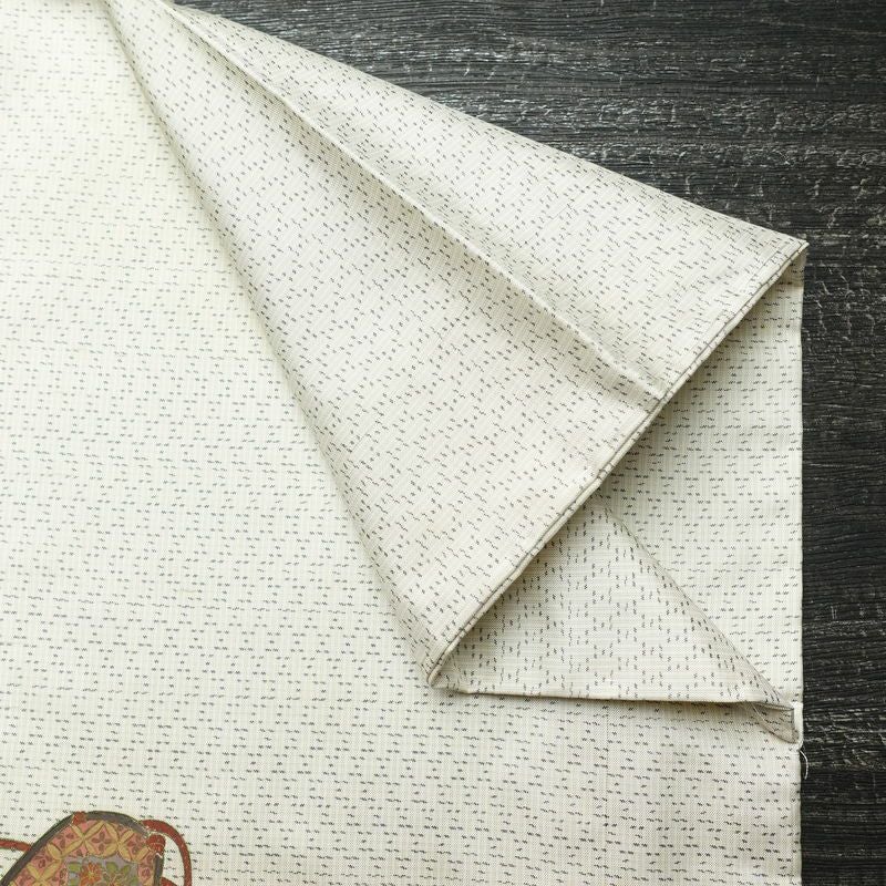 付け下げ 正絹 人物・動物柄 袷仕立て 身丈165.5cm 裄丈67cm 共八掛 金彩 フォーマル 着物 白_画像14