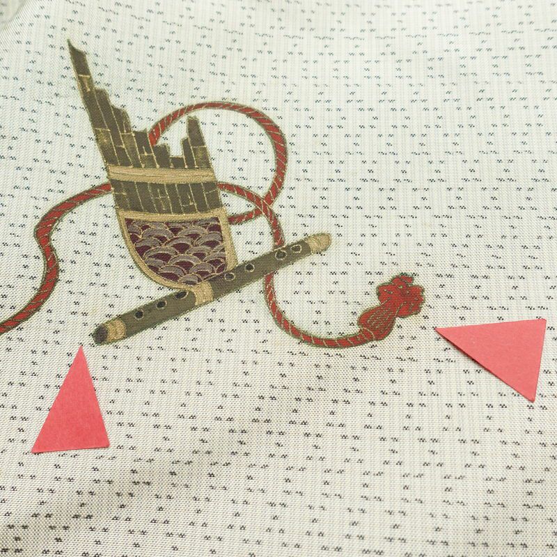 付け下げ 正絹 人物・動物柄 袷仕立て 身丈165.5cm 裄丈67cm 共八掛 金彩 フォーマル 着物 白_画像16