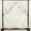 付け下げ 良品 しつけ糸付き 正絹 花柄 袷仕立て 身丈154.5cm 裄丈64cm フォーマル 着物 ピンク_画像3