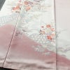 付け下げ 良品 しつけ糸付き 正絹 花柄 袷仕立て 身丈154.5cm 裄丈64cm フォーマル 着物 ピンク_画像4