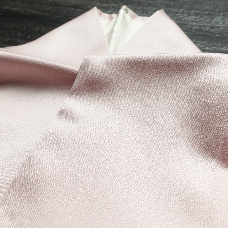 付け下げ 良品 しつけ糸付き 正絹 花柄 袷仕立て 身丈154.5cm 裄丈64cm フォーマル 着物 ピンク_画像17