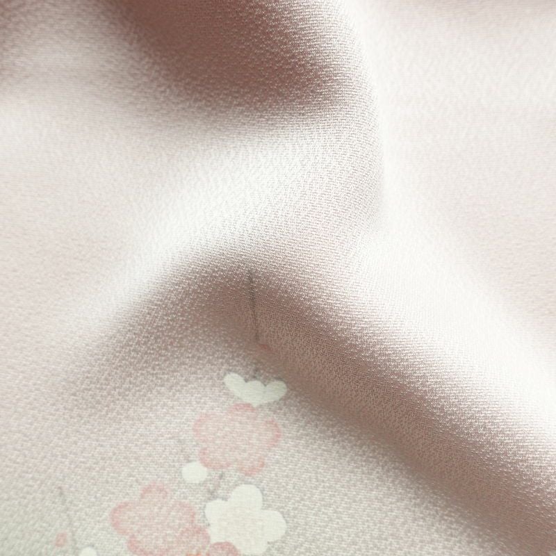 付け下げ 良品 しつけ糸付き 正絹 花柄 袷仕立て 身丈154.5cm 裄丈64cm フォーマル 着物 ピンク_画像21