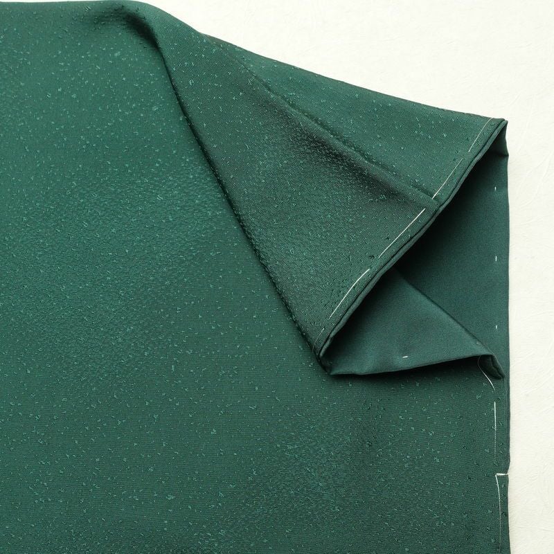 色無地 しつけ糸付き 一つ紋付き 正絹 その他の柄 袷仕立て 身丈161cm 裄丈67cm フォーマル 着物 緑・うぐいす色_画像14