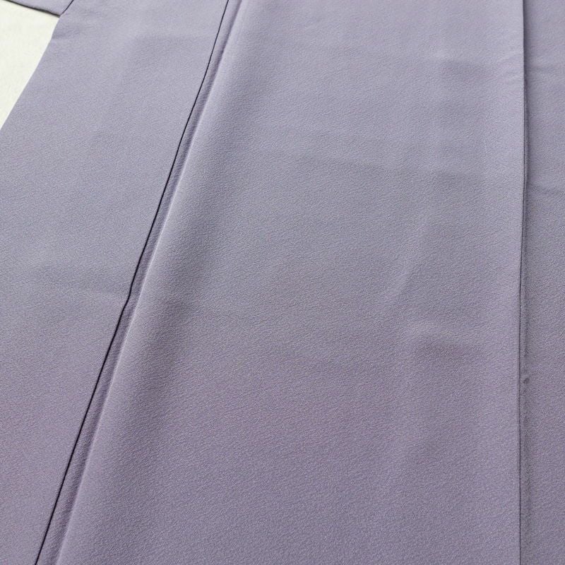色無地 縮緬 一つ紋付き 正絹 無地 袷仕立て 身丈155cm 裄丈64.5cm 共八掛 フォーマル 着物 紫・藤色_画像5