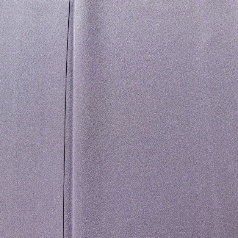 色無地 縮緬 一つ紋付き 正絹 無地 袷仕立て 身丈155cm 裄丈64.5cm 共八掛 フォーマル 着物 紫・藤色_画像6