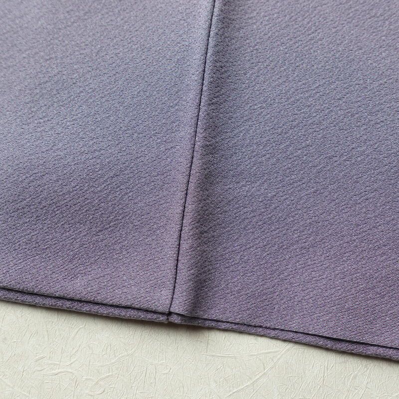 色無地 縮緬 一つ紋付き 正絹 無地 袷仕立て 身丈155cm 裄丈64.5cm 共八掛 フォーマル 着物 紫・藤色_画像10