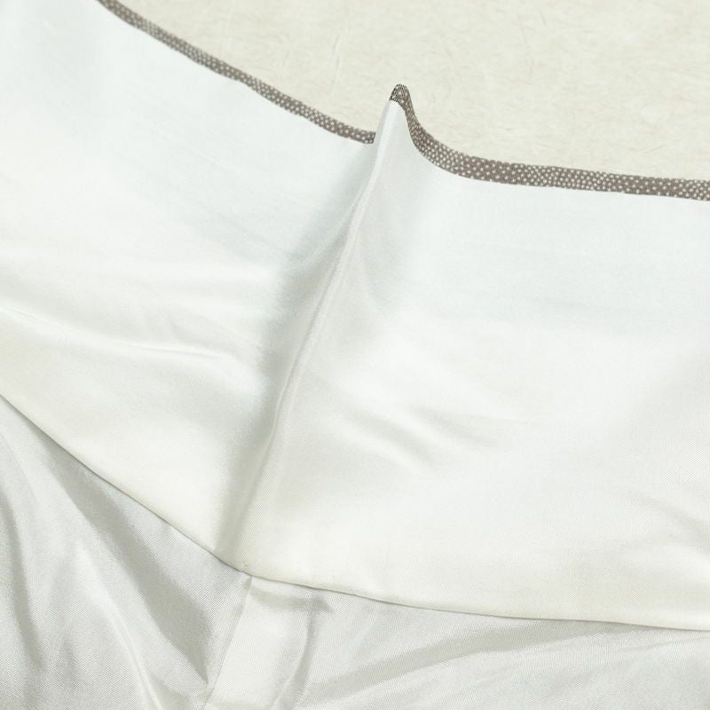 小紋 縮緬 正絹 亀甲柄 袷仕立て 身丈153.5cm 裄丈66.5cm 着物 グレー_画像20