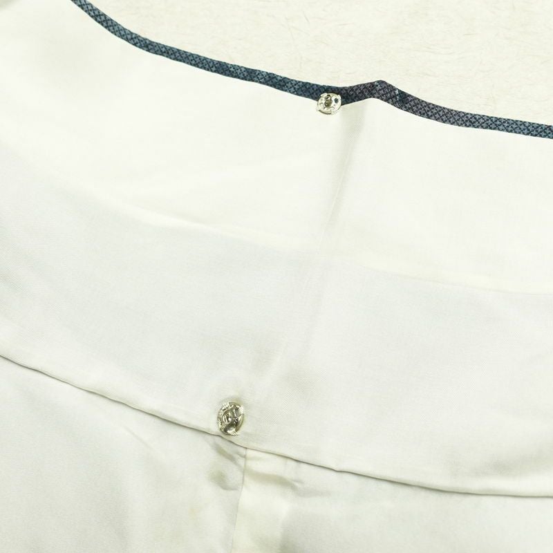 小紋 丹後ちりめん 正絹 蝶・昆虫柄 袷仕立て 身丈156cm 裄丈66cm 着物 青・紺_画像18