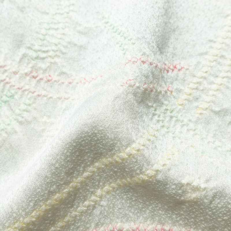 小紋 絞り 正絹 幾何学柄・抽象柄 袷仕立て 身丈153cm 裄丈63.5cm 着物 青・紺_画像21