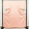 色無地 良品 綸子 一つ紋付き 正絹 幾何学柄・抽象柄 袷仕立て 身丈159.5cm 裄丈63cm 共八掛 フォーマル 着物 ピンク_画像1
