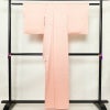 色無地 良品 綸子 一つ紋付き 正絹 幾何学柄・抽象柄 袷仕立て 身丈159.5cm 裄丈63cm 共八掛 フォーマル 着物 ピンク_画像2