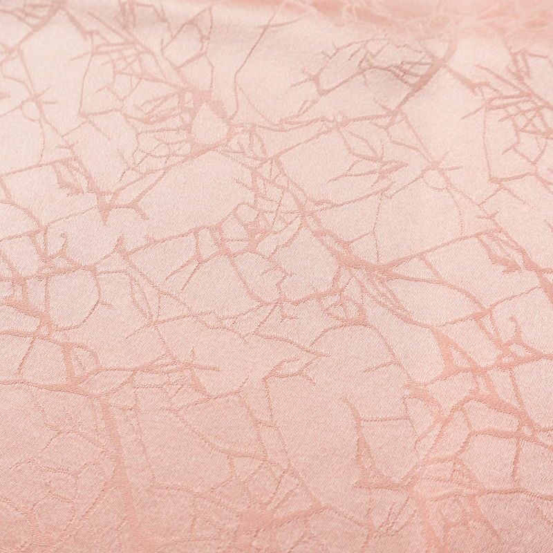 色無地 良品 綸子 一つ紋付き 正絹 幾何学柄・抽象柄 袷仕立て 身丈159.5cm 裄丈63cm 共八掛 フォーマル 着物 ピンク_画像7