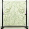 単衣 小紋 良品 正絹 花柄 単衣仕立て 身丈145.5cm 裄丈63cm 着物 緑・うぐいす色_画像1