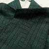 大島紬 正絹 幾何学柄・抽象柄 袷仕立て 身丈162cm 裄丈65.5cm 着物 緑・うぐいす色_画像16