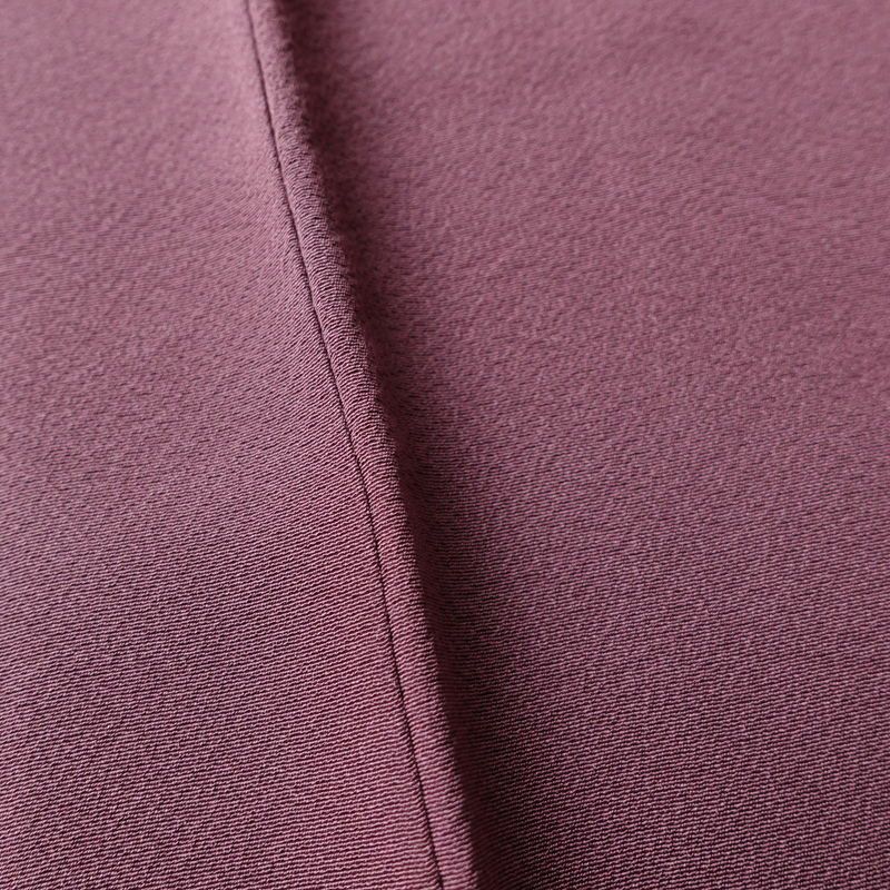 色無地 縮緬 一つ紋付き 正絹 無地 袷仕立て 身丈161cm 裄丈67cm フォーマル 着物 紫・藤色_画像9