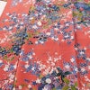 小紋 正絹 花柄 袷仕立て 身丈160cm 裄丈66.5cm 着物 ピンク_画像5