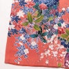 小紋 正絹 花柄 袷仕立て 身丈160cm 裄丈66.5cm 着物 ピンク_画像13