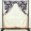 小紋 一方付 縮緬 正絹 古典柄 袷仕立て 身丈155.5cm 裄丈63.5cm 着物 青・紺_画像3