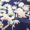 小紋 一方付 縮緬 正絹 古典柄 袷仕立て 身丈155.5cm 裄丈63.5cm 着物 青・紺_画像8