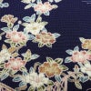 小紋 一方付 縮緬 正絹 古典柄 袷仕立て 身丈155.5cm 裄丈63.5cm 着物 青・紺_画像9