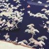 小紋 一方付 縮緬 正絹 古典柄 袷仕立て 身丈155.5cm 裄丈63.5cm 着物 青・紺_画像12