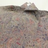 小紋 良品 丹後ちりめん 縮緬 正絹 木の葉・植物柄 袷仕立て 身丈152.5cm 裄丈64.5cm 着物 紫・藤色_画像16